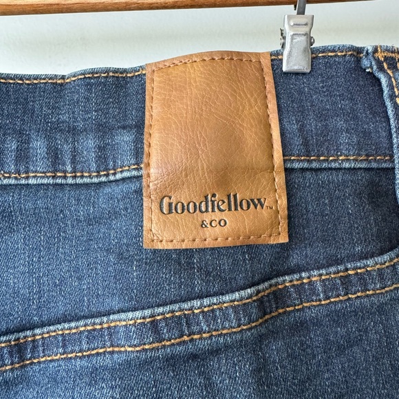 Goodfellow Dark Rinse Denim Slim Fit Straight Leg Total Flex Jeans Sz 32 x 32 - Picture 5 of 11